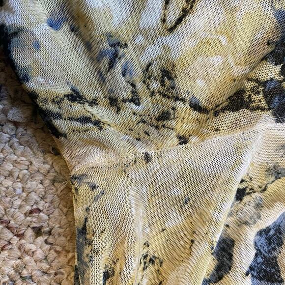 Skye's The Limit Top Women S Green Black Animal Print Mesh Layered Boho Beach - Picture 9 of 9